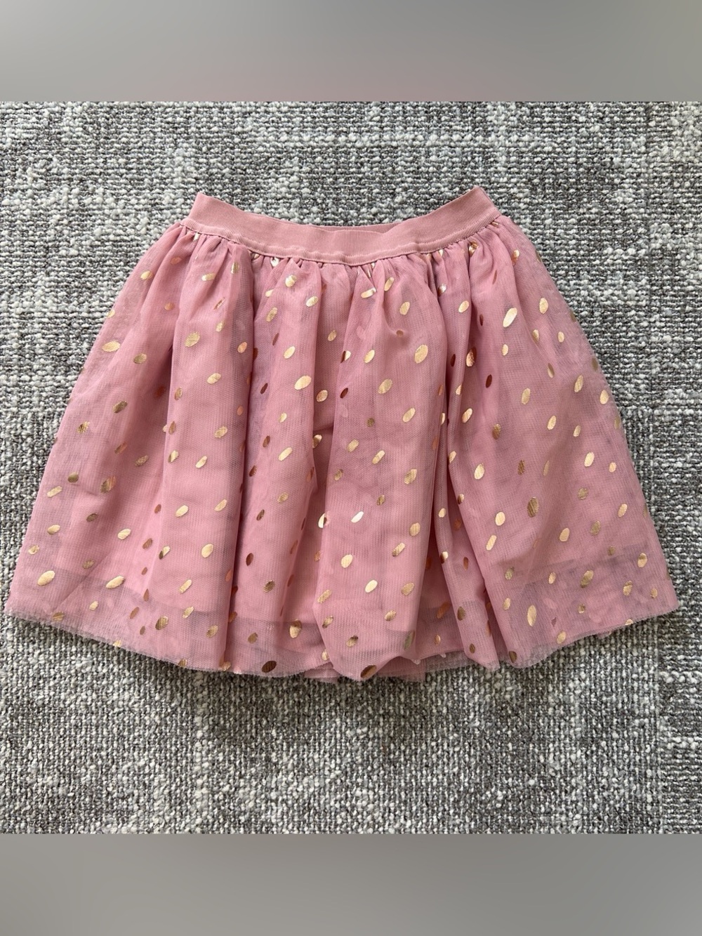 H&M Pink Tulle Skirt with Gold Foil Dots